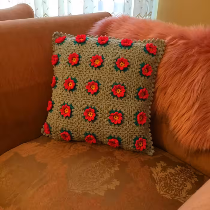 کاور کوسن بافتنی مدل لیلیان