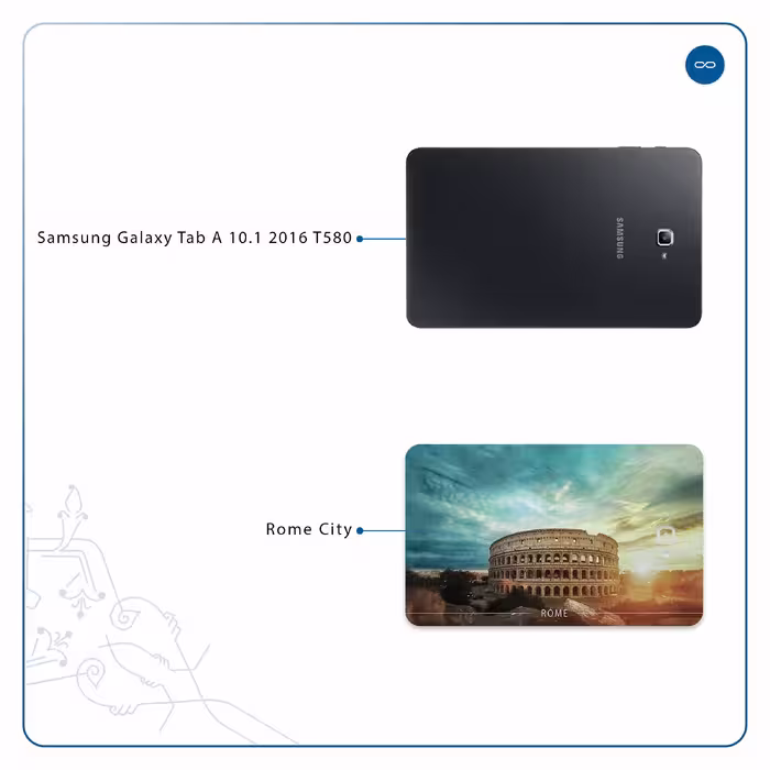 برچسب پوششی ماهوت مدل Rome City مناسب برای تبلت سامسونگ Galaxy Tab A 10.1 2016 T580