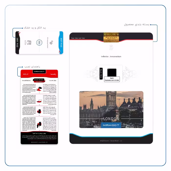 برچسب پوششی ماهوت مدل London City مناسب برای تبلت اپل iPad mini 2 2013 A1490
