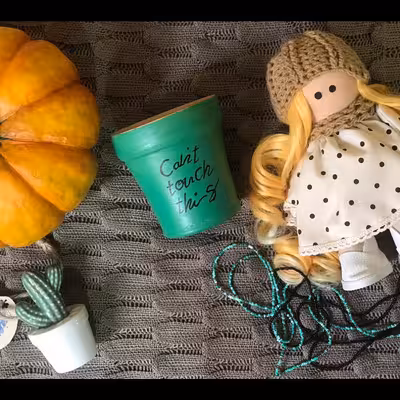 گلدان سفالی مدل threee cant کد 3