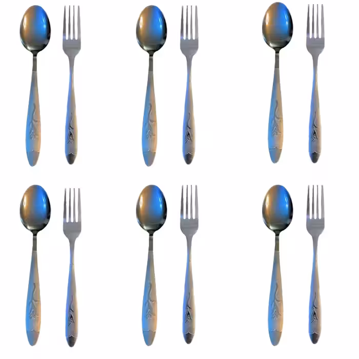 سرویس قاشق و چنگال 12 پارچه مدل mikhak