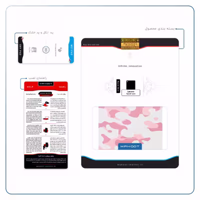 برچسب پوششی ماهوت مدل Army-Pink مناسب برای تبلت لنوو Tab M7 2019
