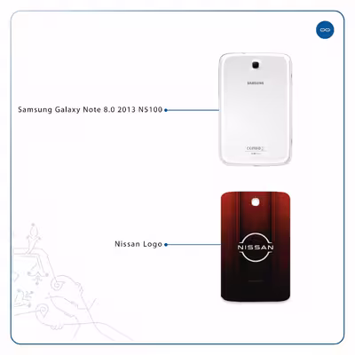 برچسب پوششی ماهوت مدل Nissan-Logo مناسب برای تبلت سامسونگ Galaxy Note 8.0 2013 N5100