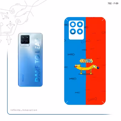 برچسب پوششی ماهوت مدل CatDog مناسب برای گوشی موبایل ریلمی 8 Pro