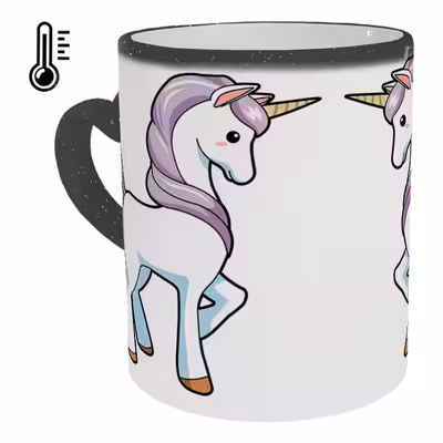 ماگ حرارتی مدل دسته قلبی اکلیلی طرح یونیکورن کد 35