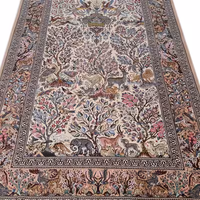 فرش دستبافت سه و نیم متری اصفهان رضوانی کد 768