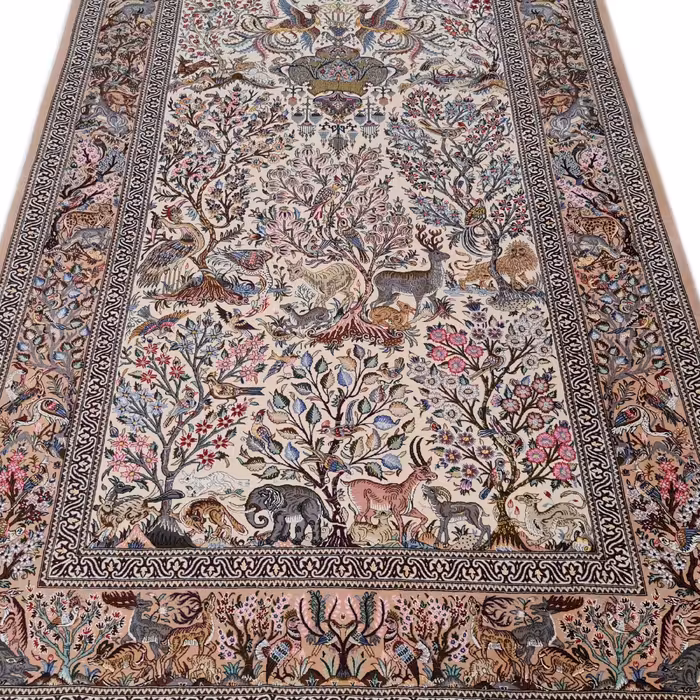 فرش دستبافت سه و نیم متری اصفهان رضوانی کد 768