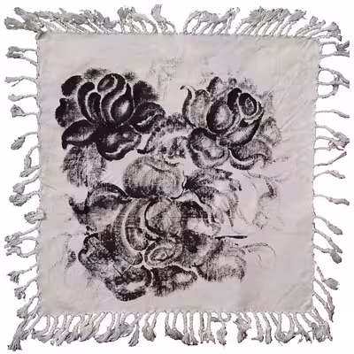 رومیزی چاپ دستی مدل گل رز