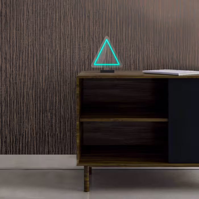 چراغ رومیزی مدل ریموت دار TRIANGLE-GL_TBL-GLASS
