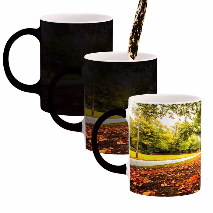 ماگ حرارتی کاکتی طرح منظره پاییزی مدل mgh18542