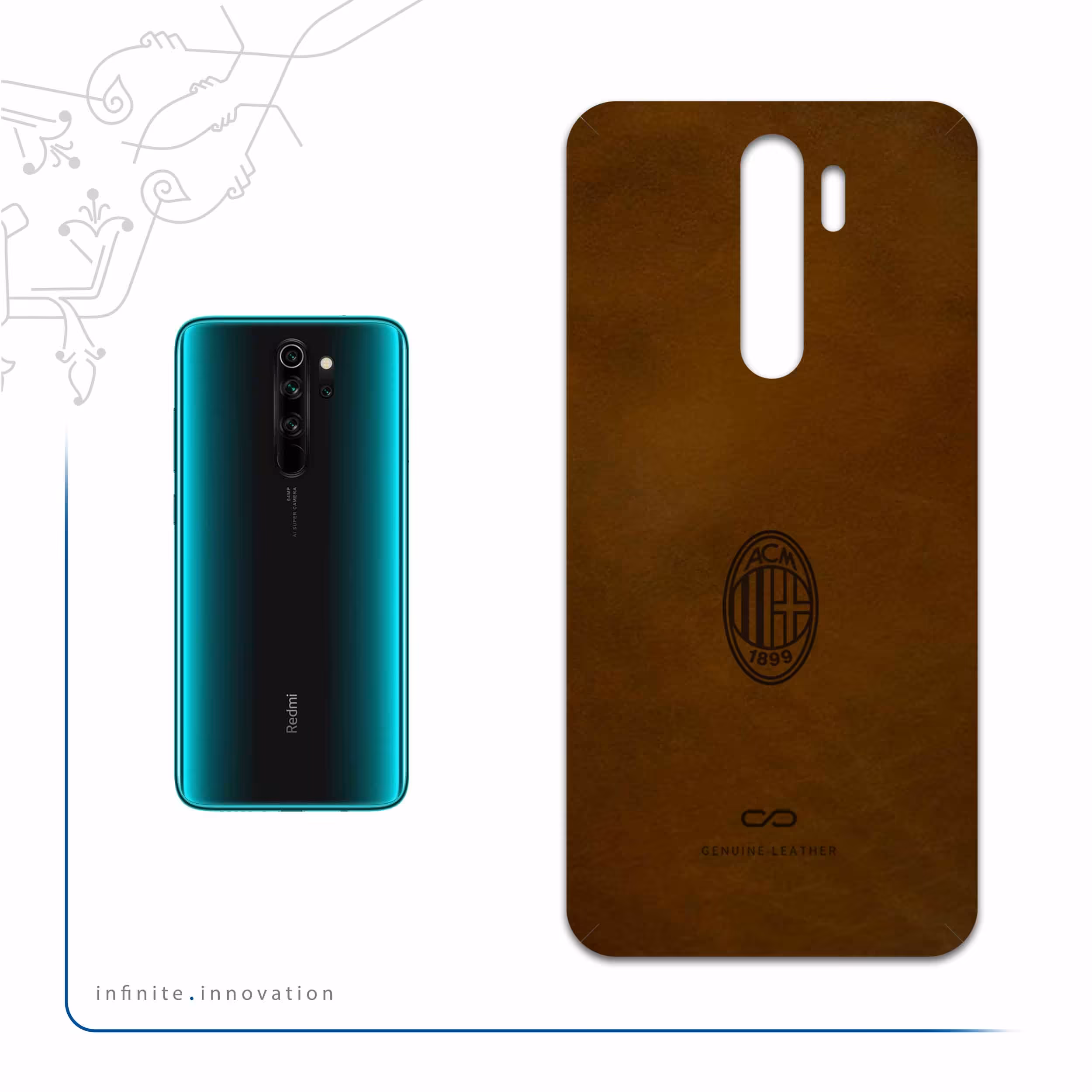 برچسب پوششی ماهوت مدل BFL-ACMLN مناسب برای گوشی موبایل شیائومی Redmi Note 8 Pro