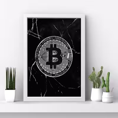 تابلو مدل بیت کوین Bitcoin کد m2676-w