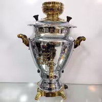 سماور گازی عالی نسب مدل گنجینه نفیس طلایی