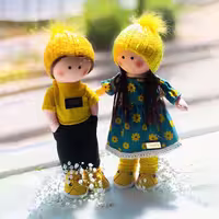 عروسک روسی دختر و پسر زرد در اراک و مرکزی