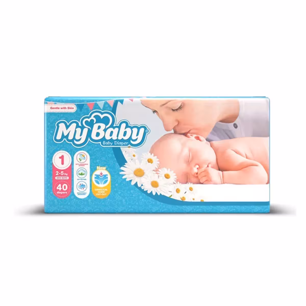 پوشک سایز دو (3 تا 6 کیلو گرم) حاوی عصاره بابونه تعداد 44 عددی مای بیبی