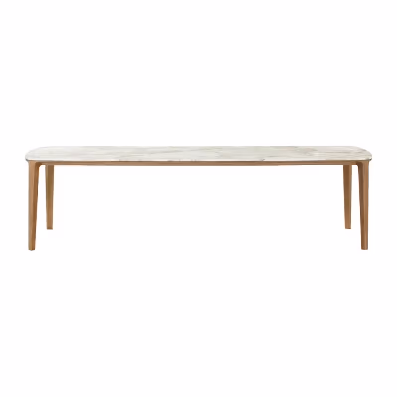 میز مستطیل صفحه سنگ پایه چوبی نظری مدل Dining(2)
