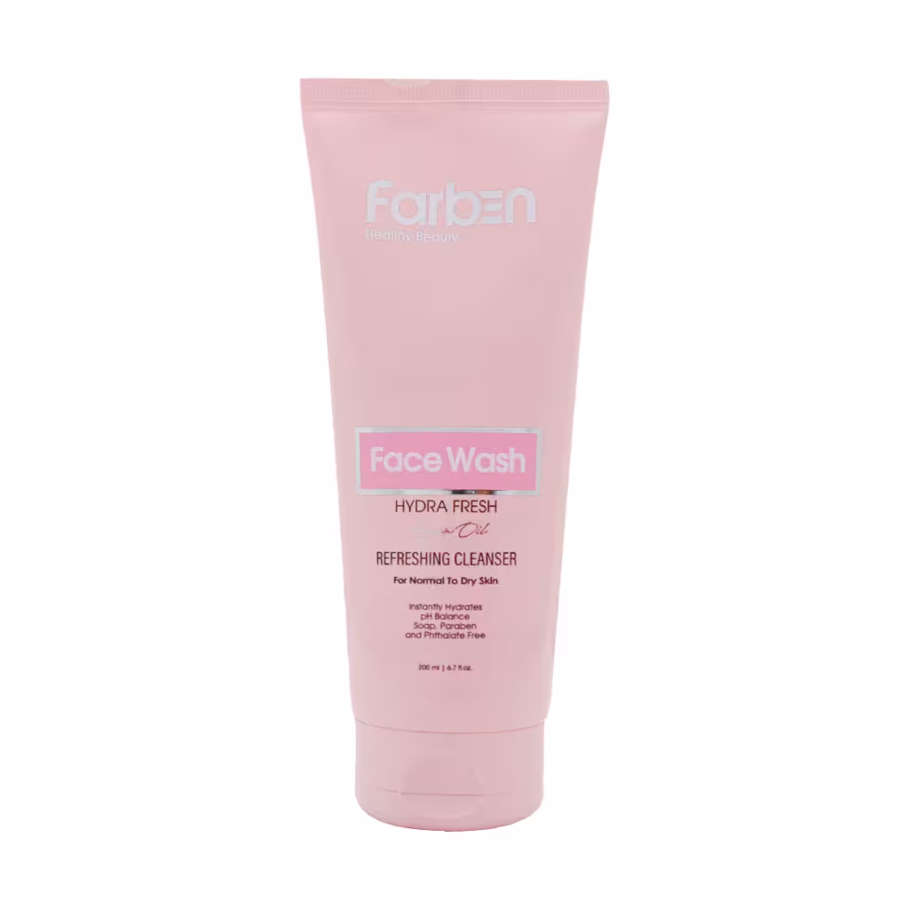 ژل شستشوی پوست خشک فاربن حاوی روغن آرگان 200 میلی لیتر Farben Refreshing Cleanser Face Wash 200 Ml