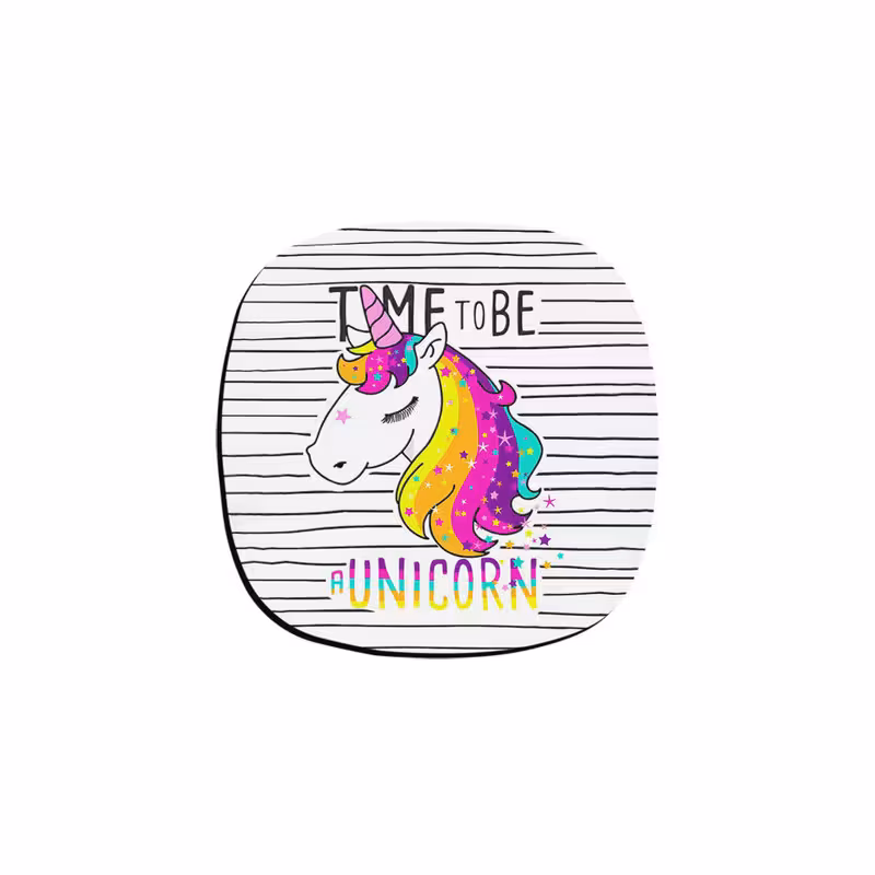 زیر لیوانی ترمه طراحان ایده مدل تک‌شاخ رنگین‌کمونی کد cfp447