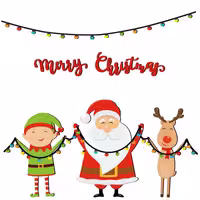 استیکر چوبی ژیوار طرح Merry Christmas