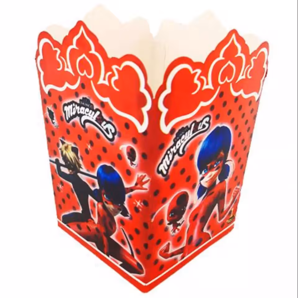 تم تولد ظرف پاپ کرن تم دختر کفشدوزکی(پک 9عددی)