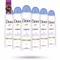 6 عدد اسپری دئودورانت ضد تعریق زنانه داو Dove مدل اورجینال Original حجم 250 میلی لیتر (اورجینال)