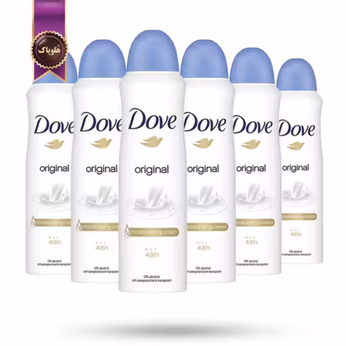 6 عدد اسپری دئودورانت ضد تعریق زنانه داو Dove مدل اورجینال Original حجم 250 میلی لیتر (اورجینال)
