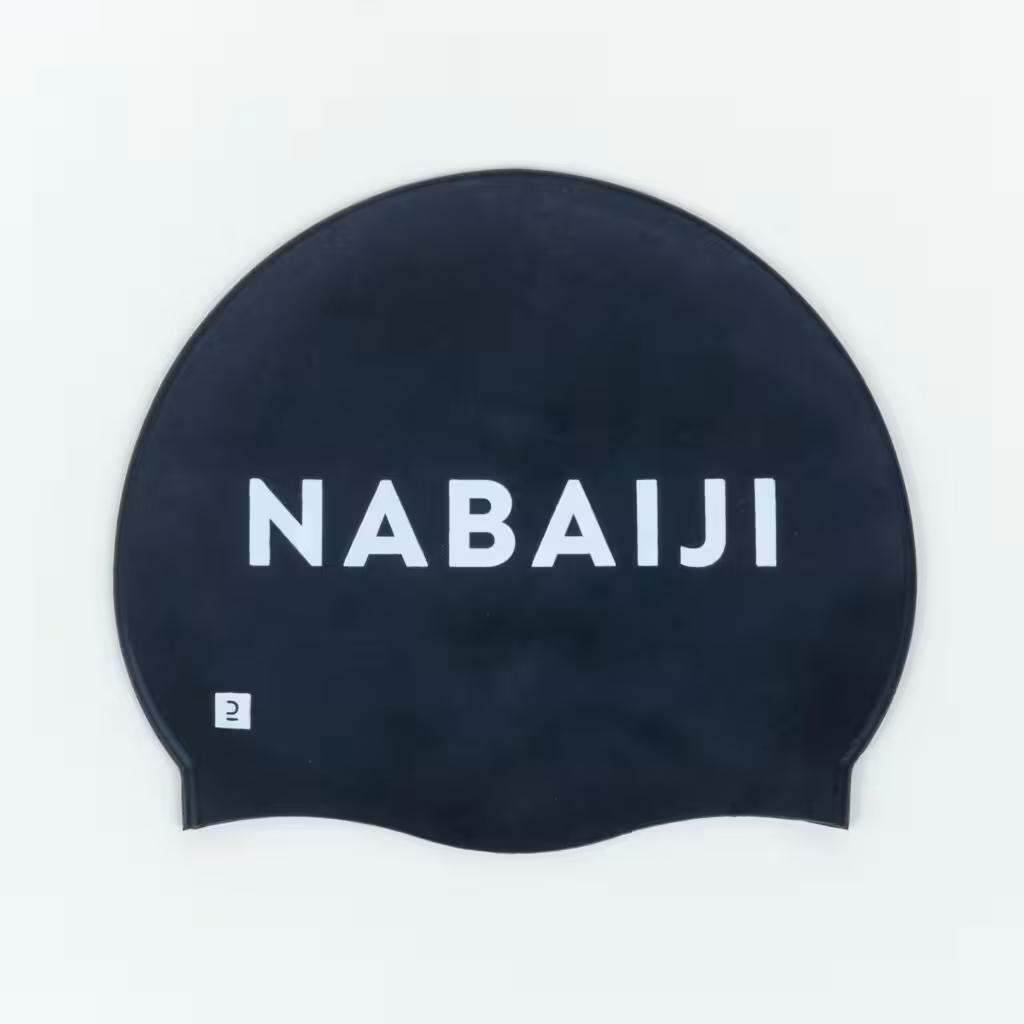 کلاه شنا نابایجی – دکتلون Nabaiji Silicone Swimming Cap – Black – 500