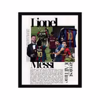 تابلو دکوراتیو گیمینگ، سایز 35x45، طرح مسی (Messi)