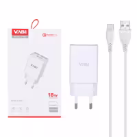 شارژر دیواری فست شارژ تک پورت وابی مدل H39B 18W به همراه کابل شارژ Type-C