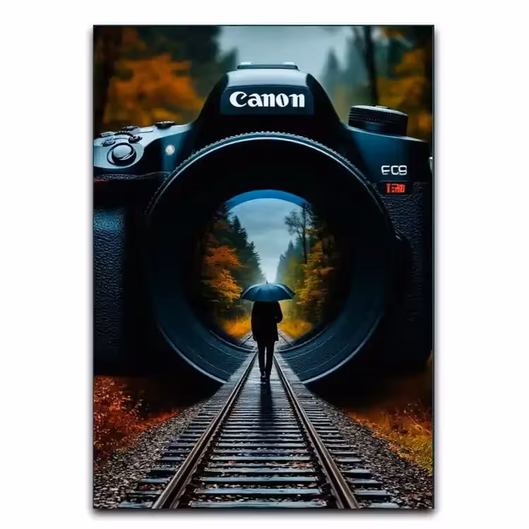 تابلو دوربین در وسط ریل