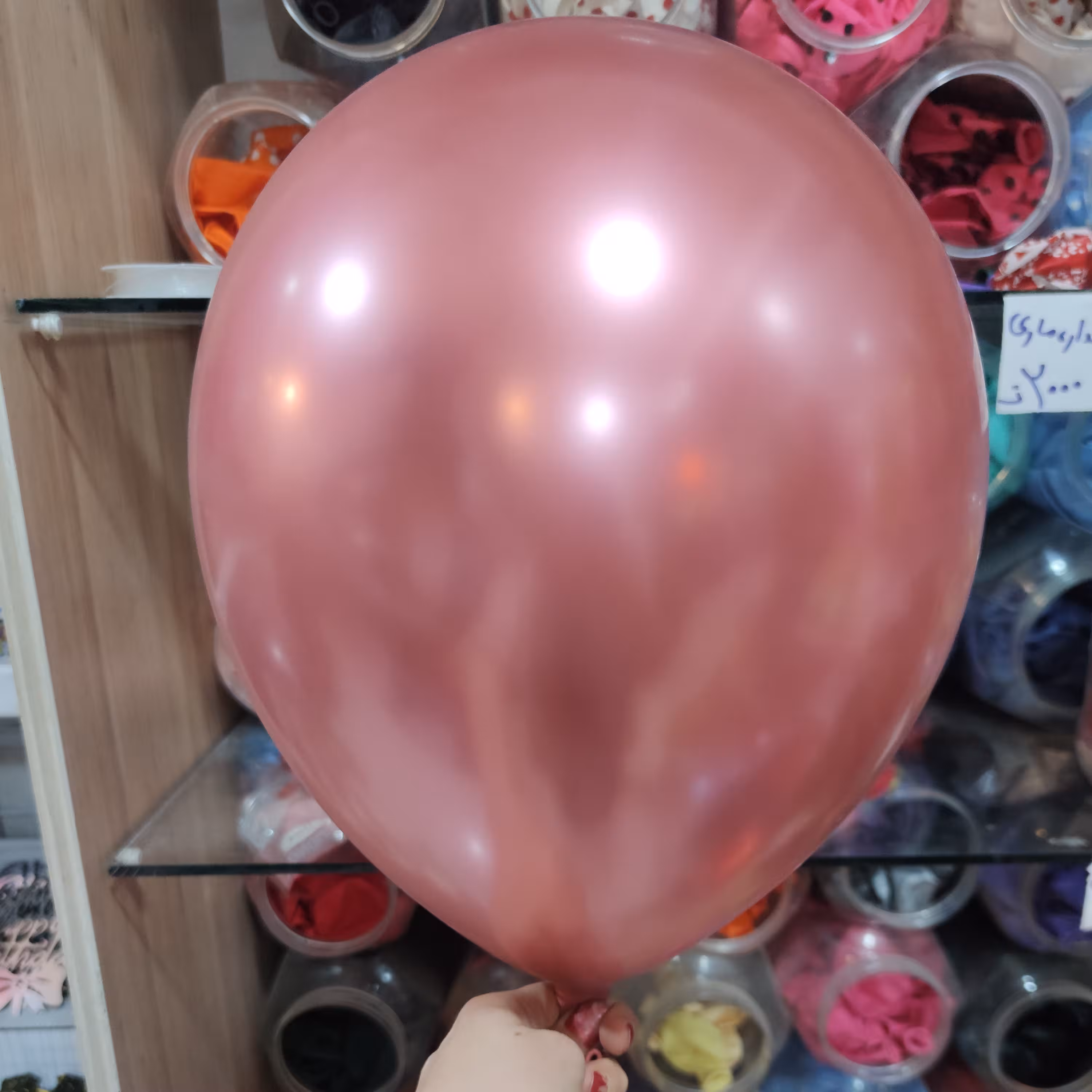 بادکنک کروم صورتی 10عددی 12اینچ