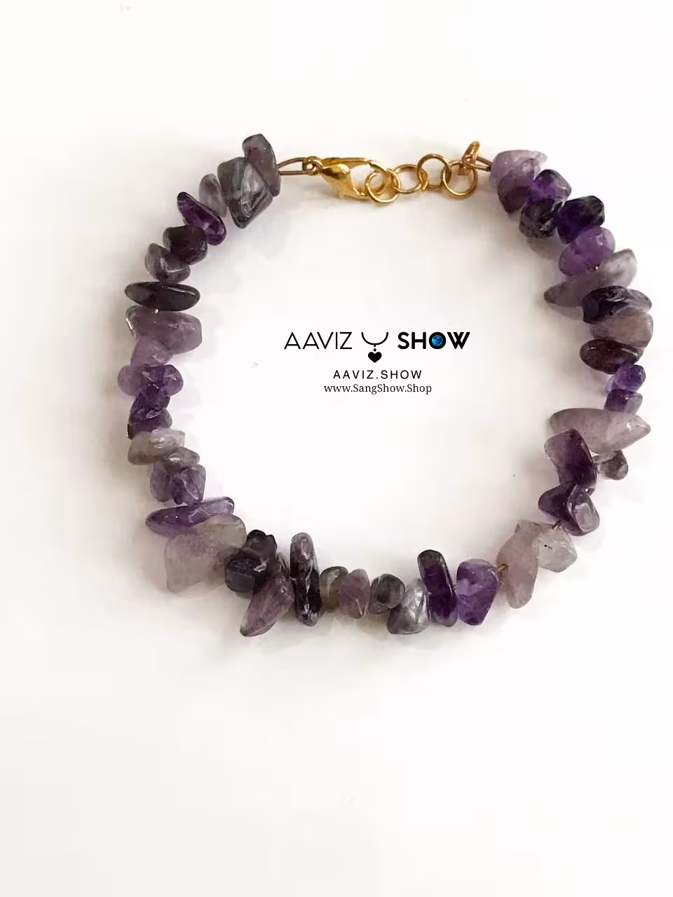 دستبند سنگ آمیتیست برزیل D12