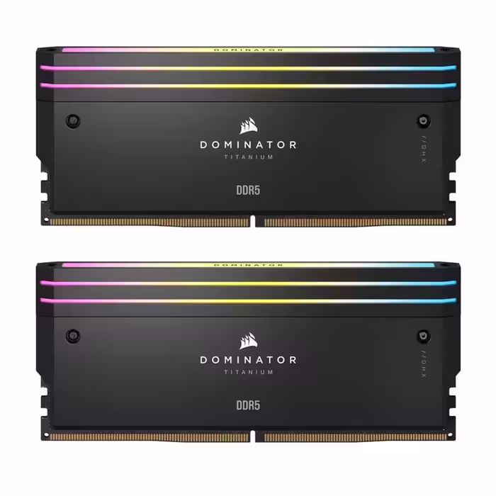 رم دسکتاپ DDR5 دو کاناله 7200 مگاهرتز کورسیر مدل DOMINATOR TITANIUM RGB ظرفیت 32 گیگابایت CL34