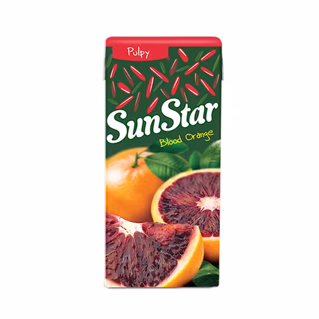 آب پرتقال تو سرخ پالپ دار سان استار 200 میلی لیتری