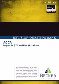 خرید و دانلود نسخه کامل کتاب ACCA ATC F6 Taxation (Russia) Revision Question Bank 2013