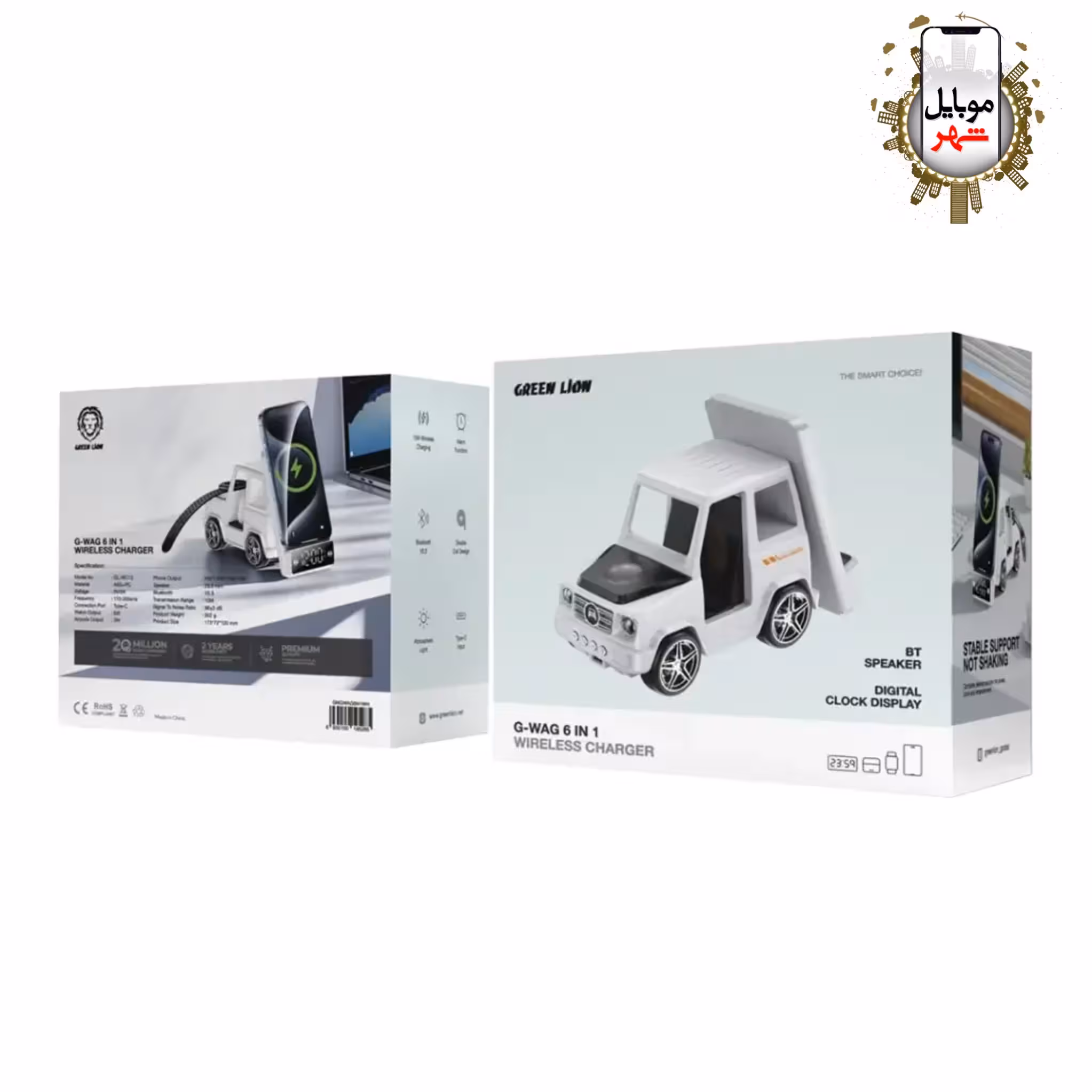 شارژر بیسیم 6در1 جی ویج گرین Green G-WAG 6IN1 Wireless Charger