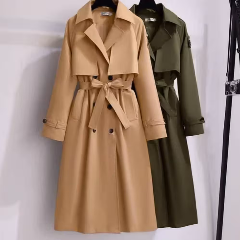 پالتو بارونی پاییزه جنس کجراه سایز 36تا 54 قد 125