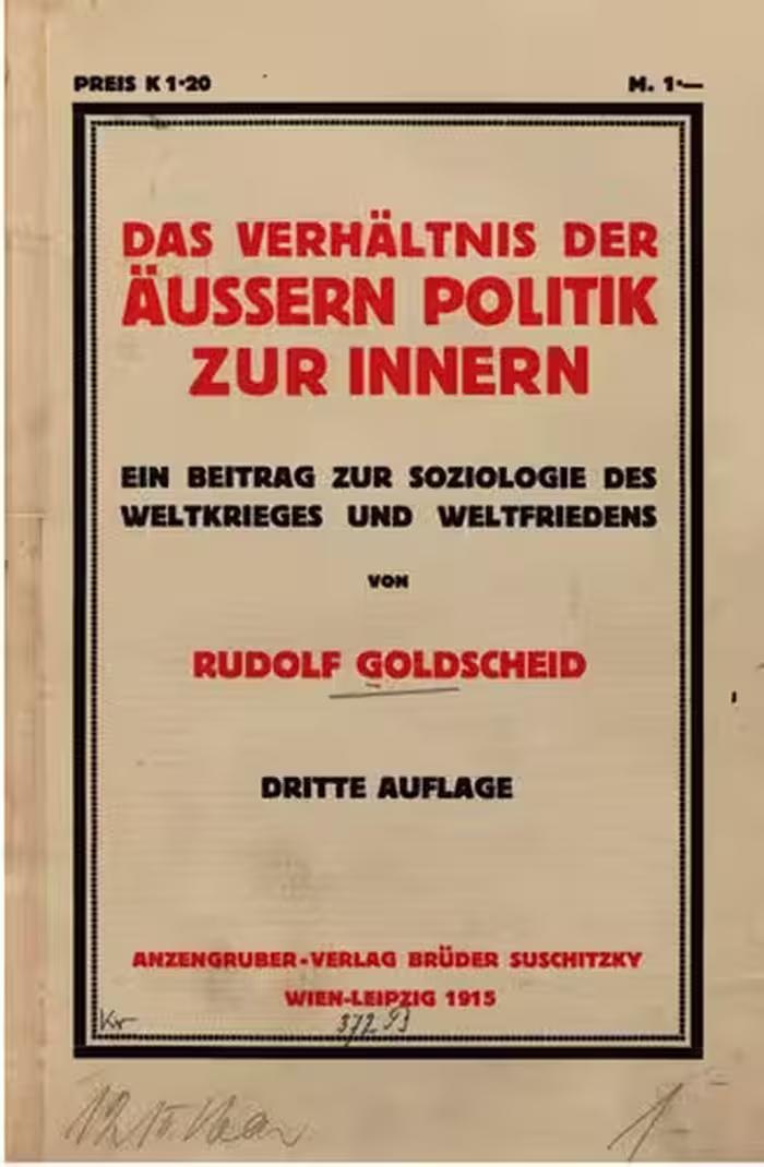 خرید و دانلود نسخه کامل کتاب Das Verhältnis der äußern Politik zur innern : Ein Beitrag zur Soziologie des Weltkrieges und Weltfriedens