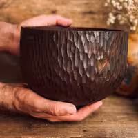 کاسه چوبی بلوط کد 0336