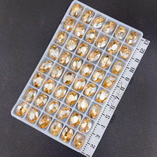 سنگ بیضی 10 در 14 ( شامپاینی ) ورق 48 عددی