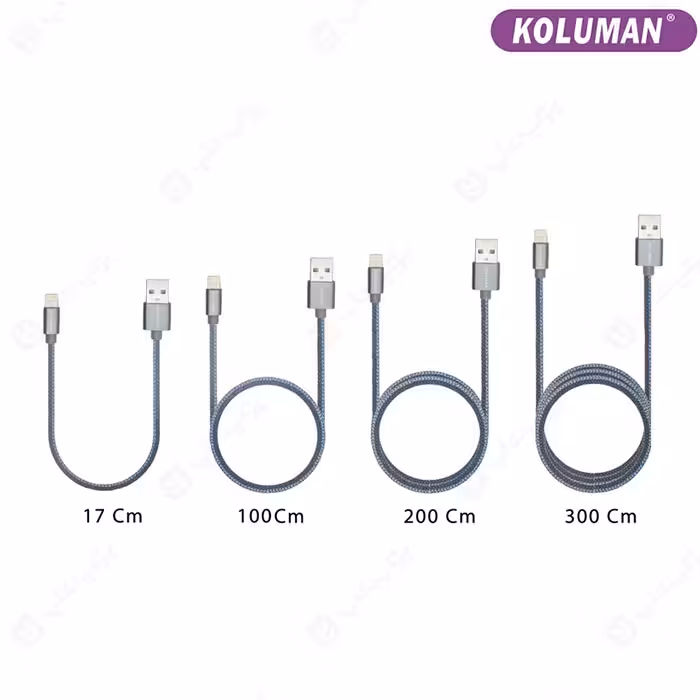 کابل تبدیل USB به لایتنینگ پک 4 تایی کلومن مدل KD-19