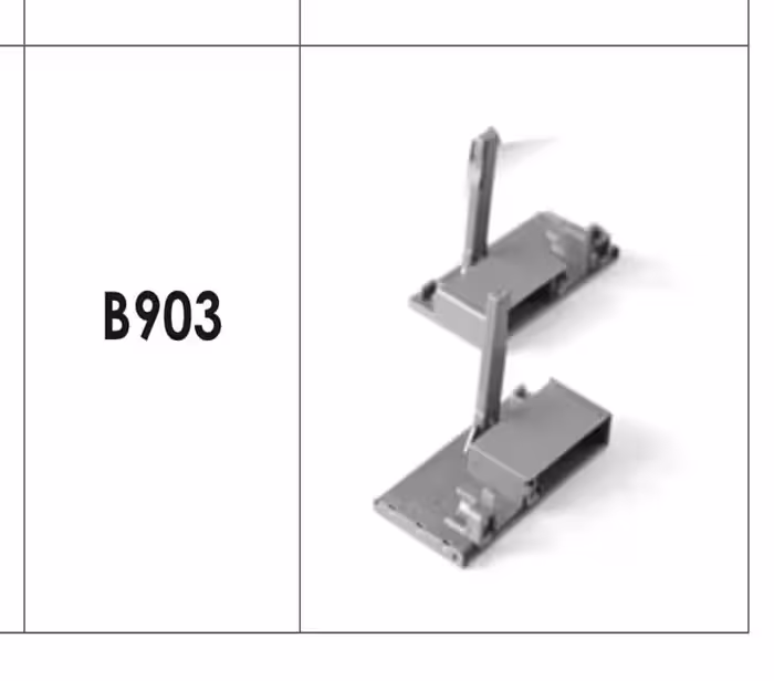 براکت 106 میلیمتر جلو جهت ریل اینر با فرانت شیشه ریل اسلیم و اسلیم شیشه فانتونی کد B903