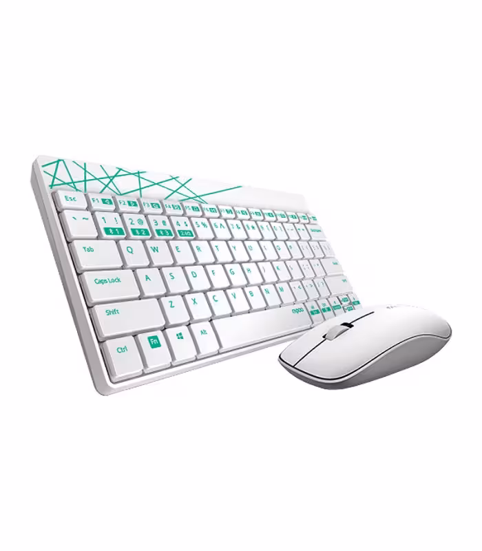 کیبورد و موس بی سیم رپو Keyboard and Mouse Rapoo 8000M (سفید)