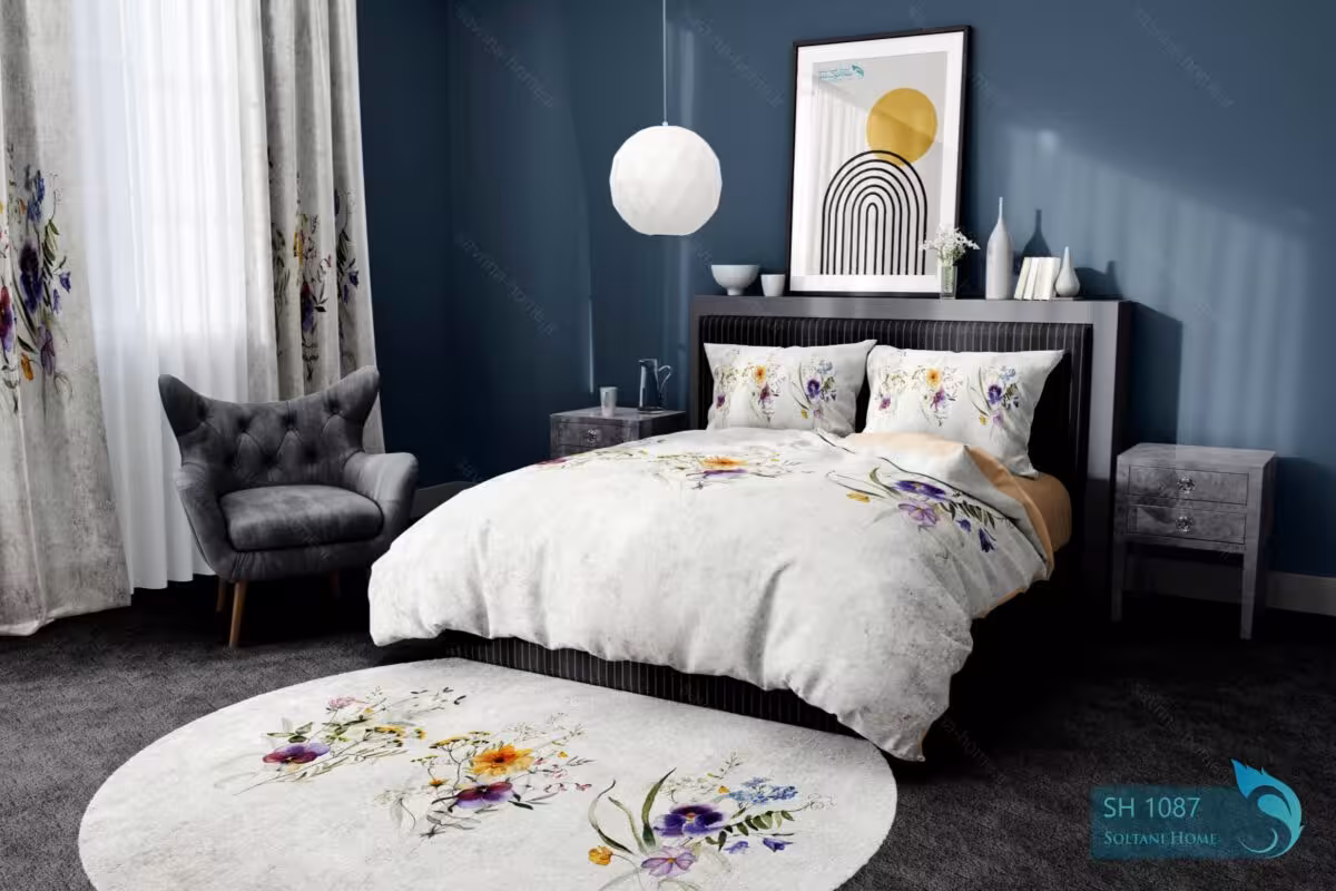 ست روتختی طرح گلدار زیبا دونفره کد SH1087