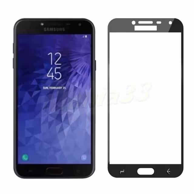 گلس نانو برای سامسونگ J4 2018 فول کاور و تمام چسب