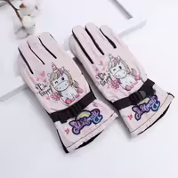 دستکش ضدآب فروزان اسب تک شاخ رنگ صورتی کم رنگ کد 51138