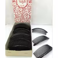 شانه زلفی دمدار مشکی کوچک