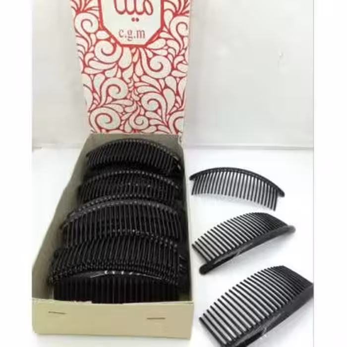 شانه زلفی دمدار مشکی کوچک