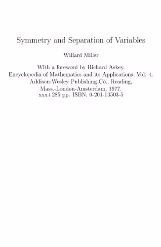خرید و دانلود نسخه کامل کتاب Symmetry and Separation of Variables