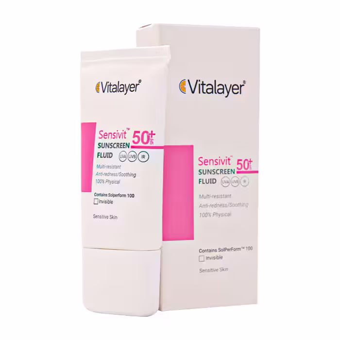 فلوئید ضد آفتاب SPF50 پوست حساس ویتالیر | 50 میل